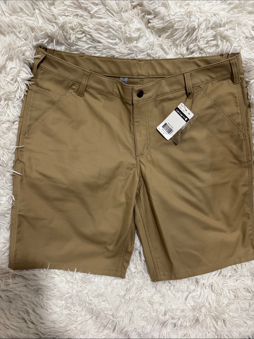 Carhartt Women’s Khaki Workwear Flat-Front Shorts